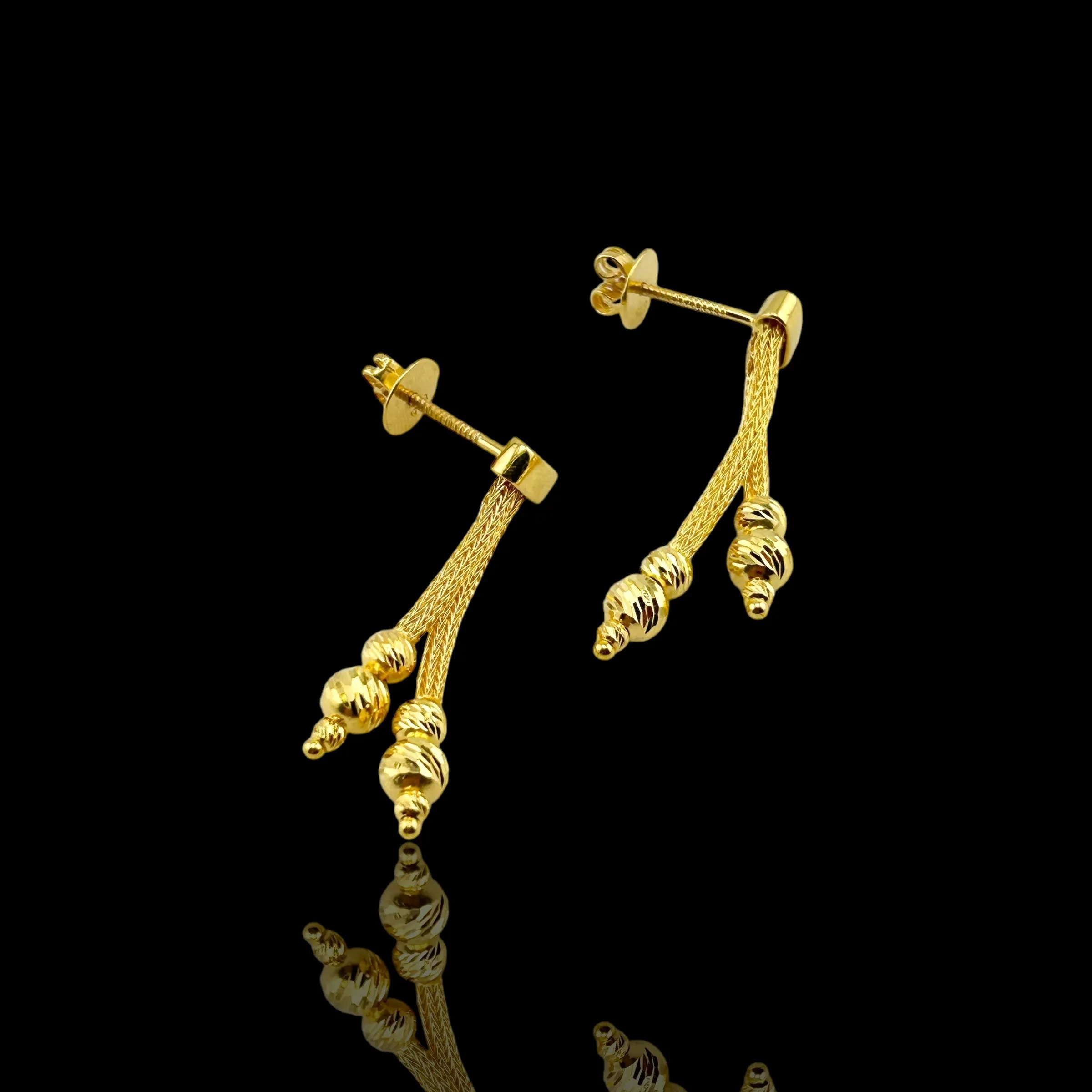 21K Solid Gold Earrings