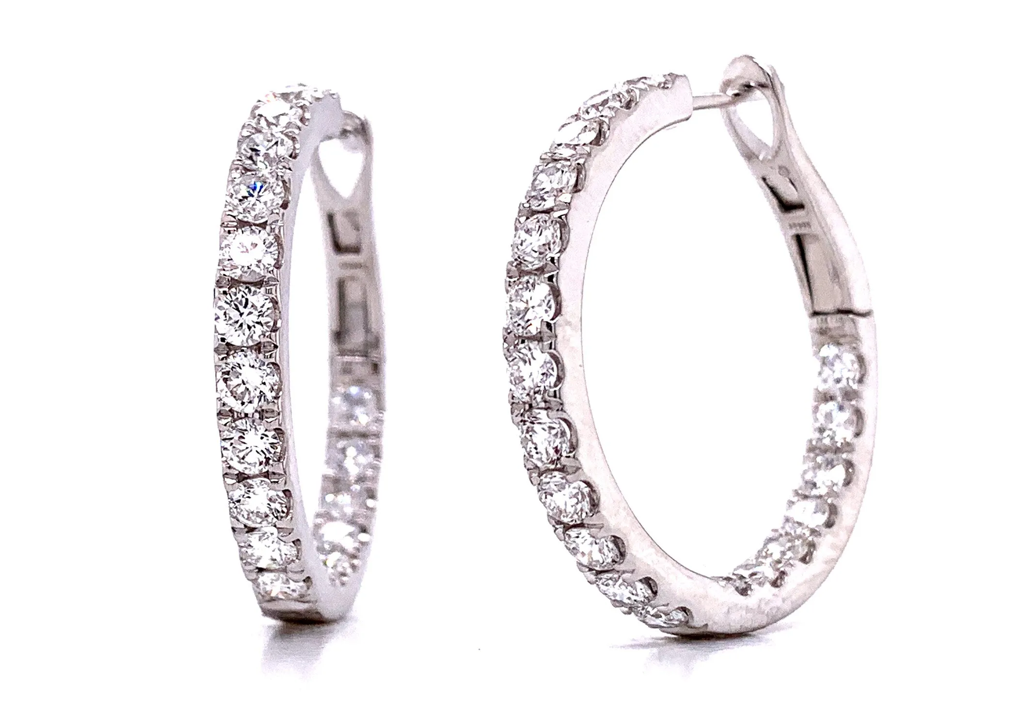 2.48ct tw Diamond Inside-out Hoop Earrings