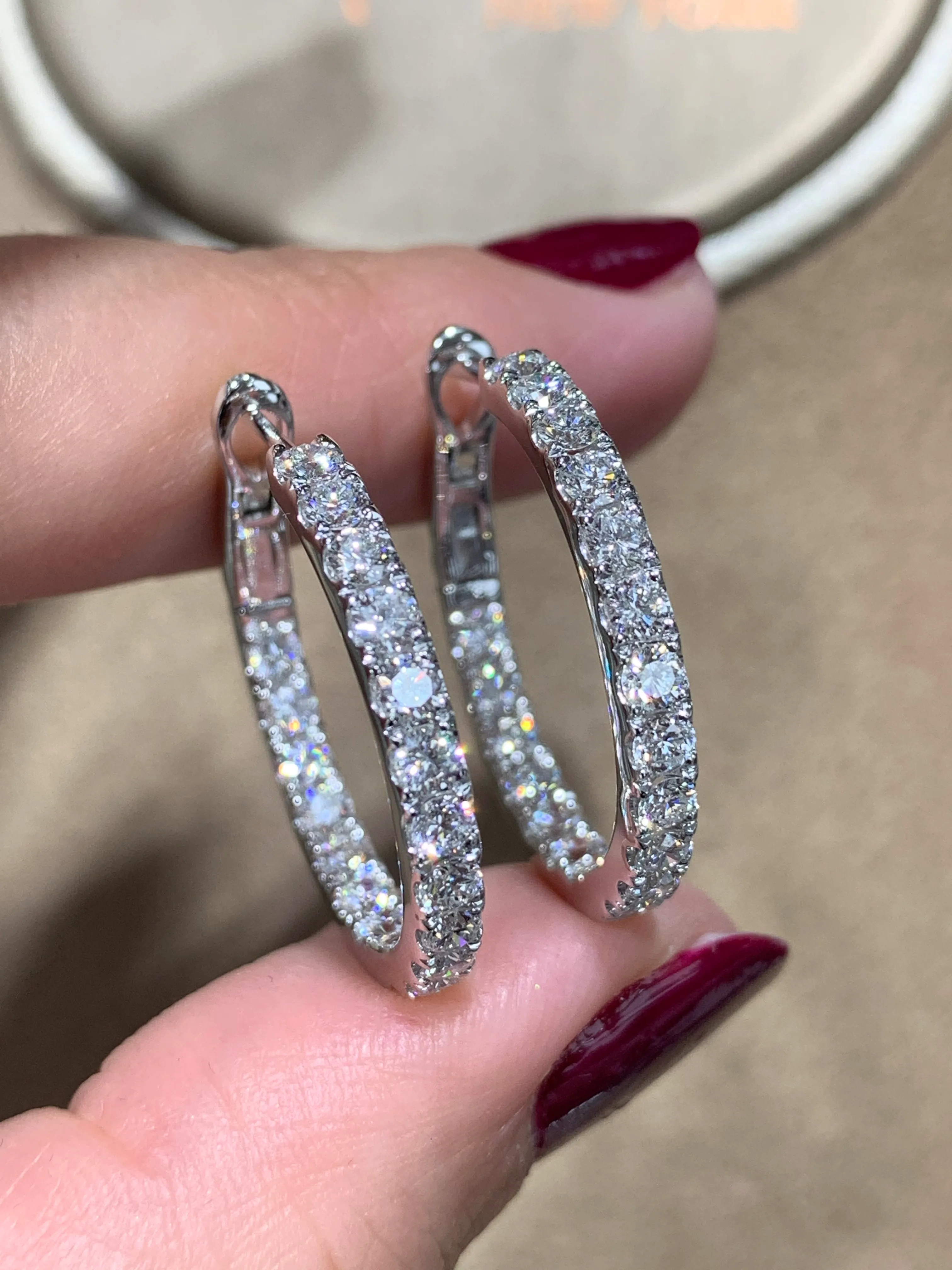 2.48ct tw Diamond Inside-out Hoop Earrings
