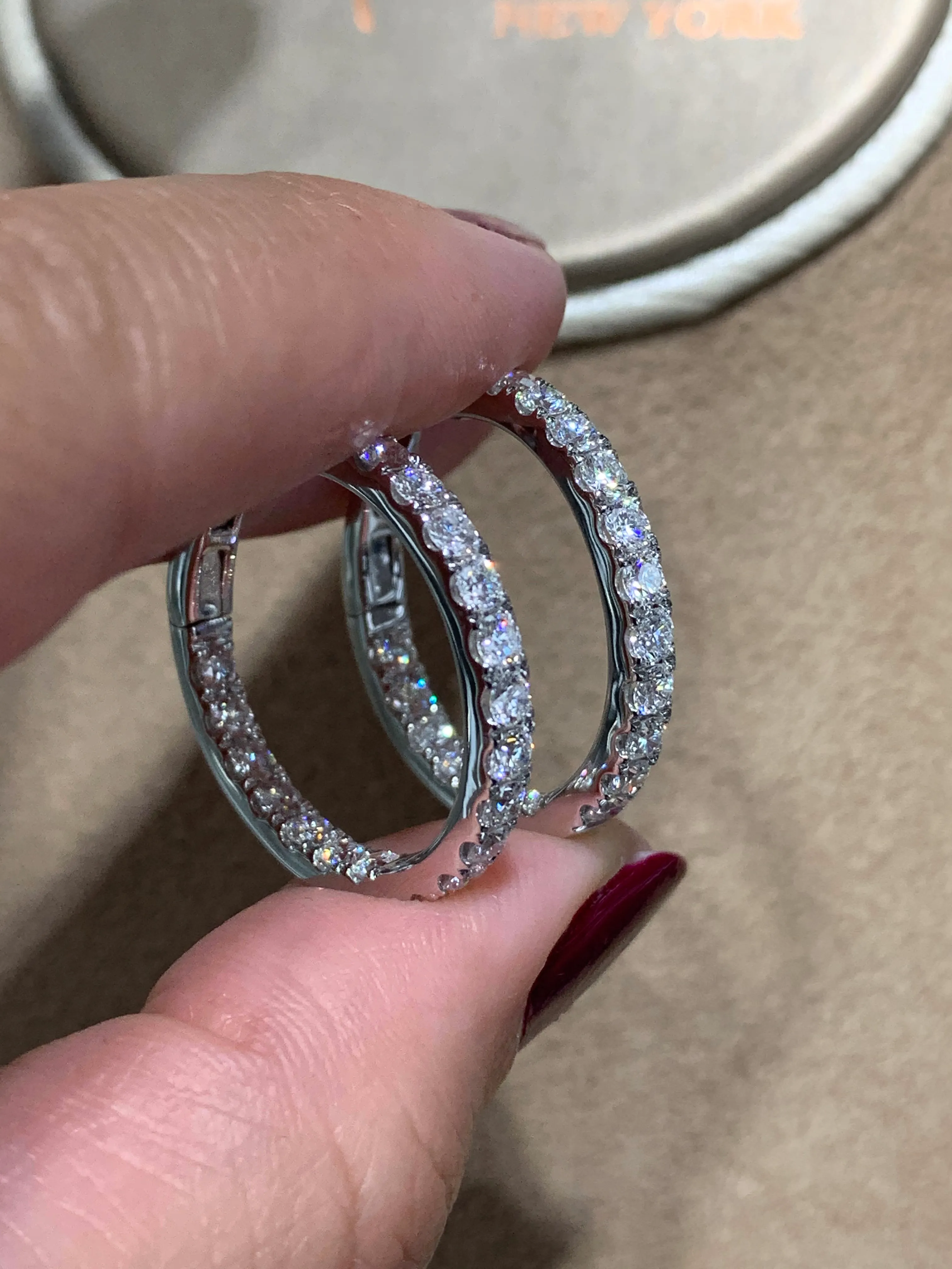2.48ct tw Diamond Inside-out Hoop Earrings