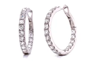 2.48ct tw Diamond Inside-out Hoop Earrings