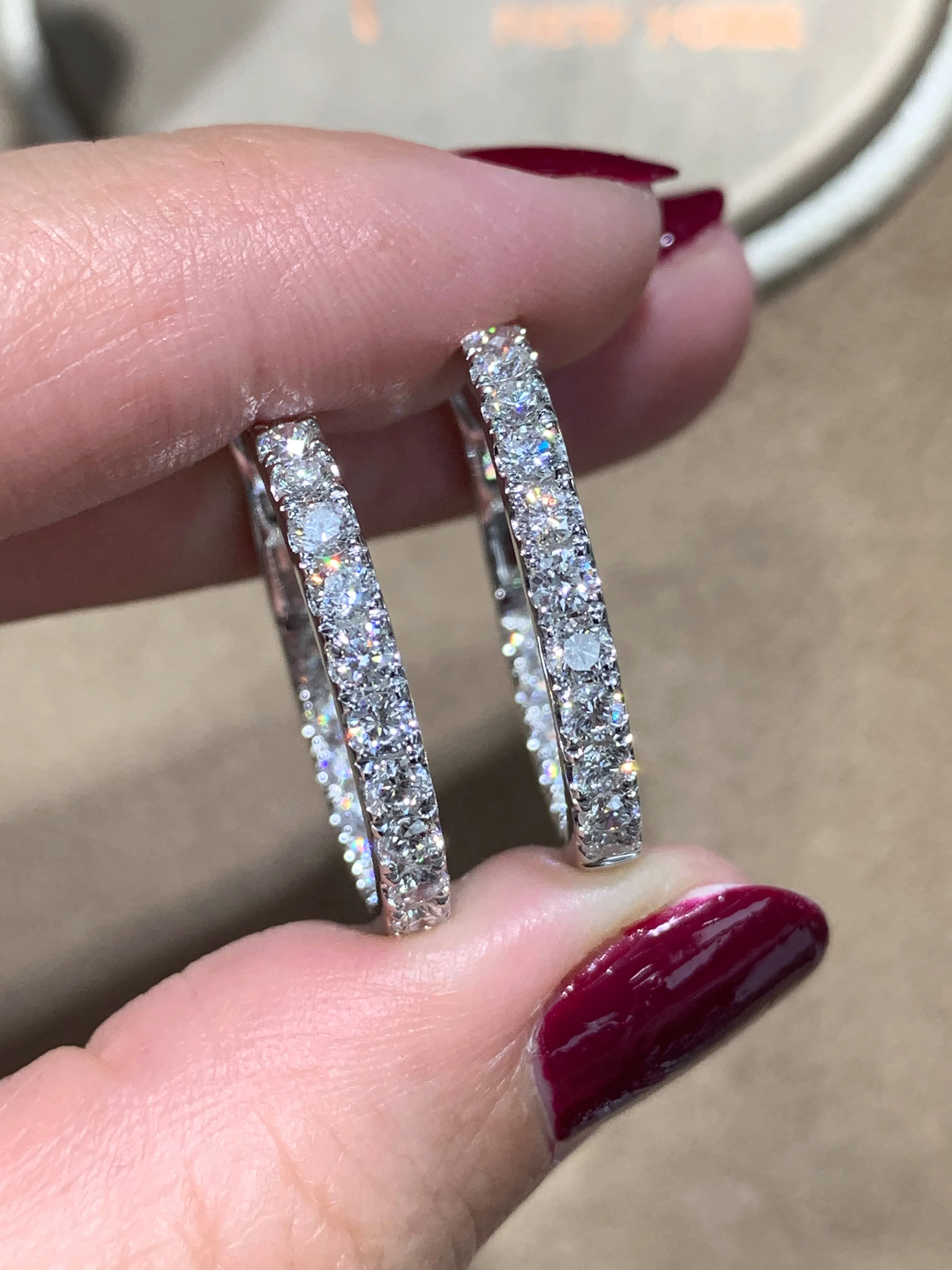 2.48ct tw Diamond Inside-out Hoop Earrings
