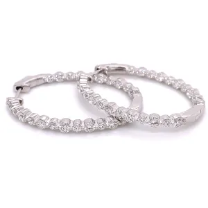 2.50ct tw Inside-out Diamond Hoop Earrings