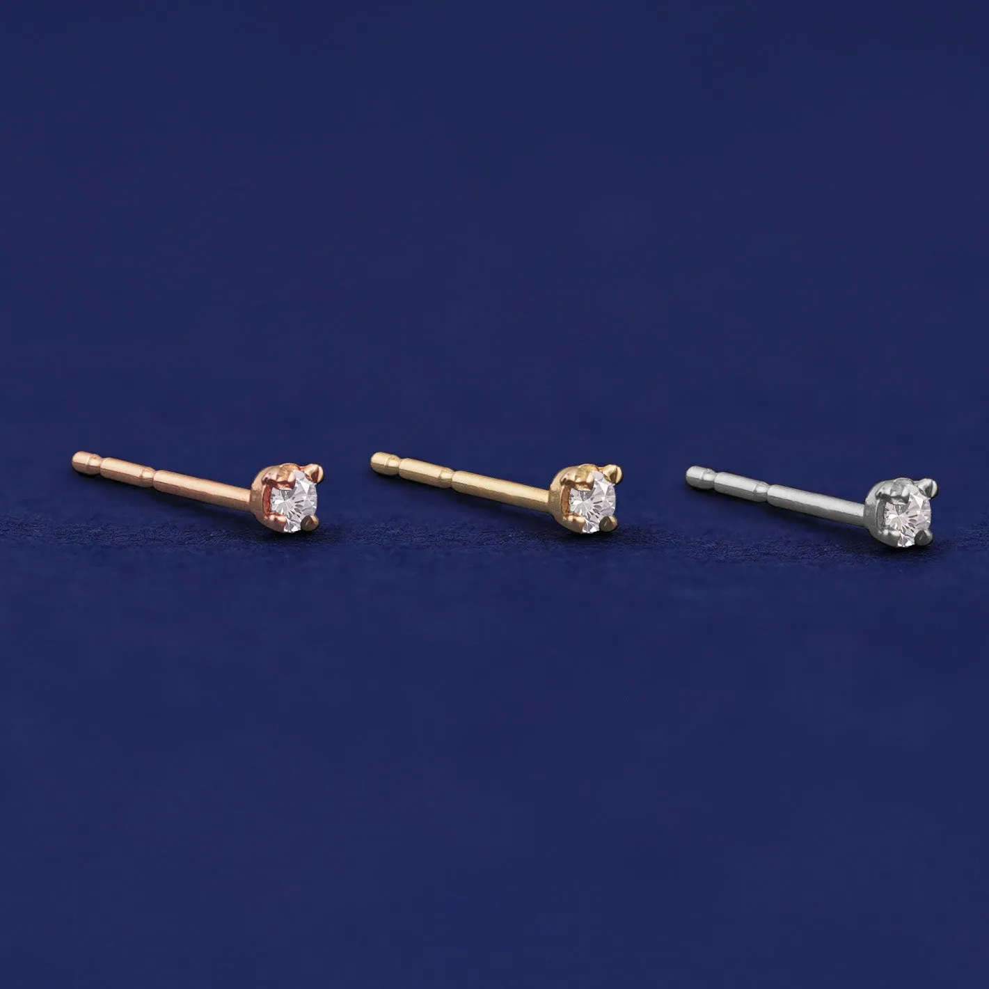 2mm Diamond Earring