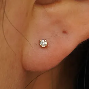 2mm Diamond Earring
