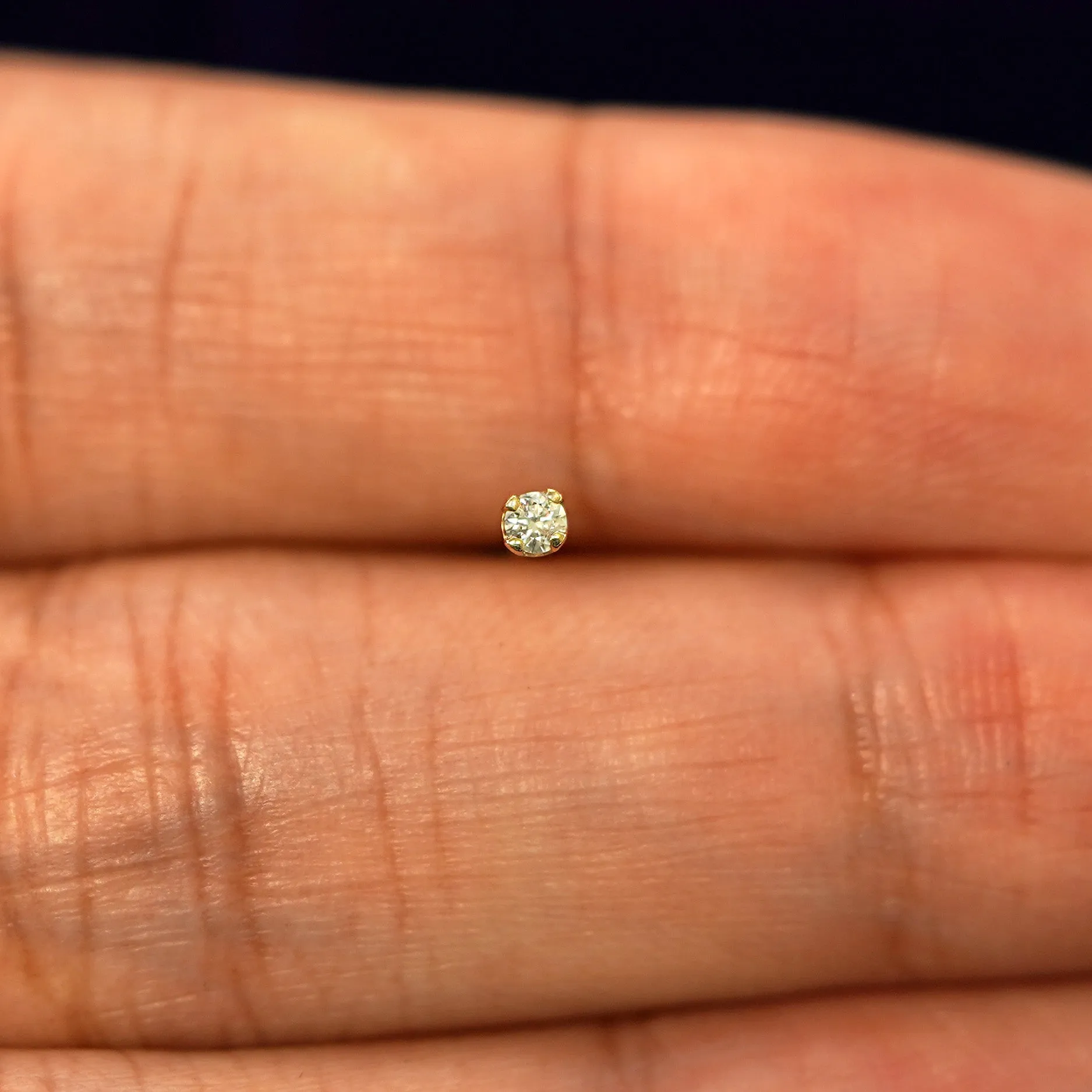2mm Diamond Earring
