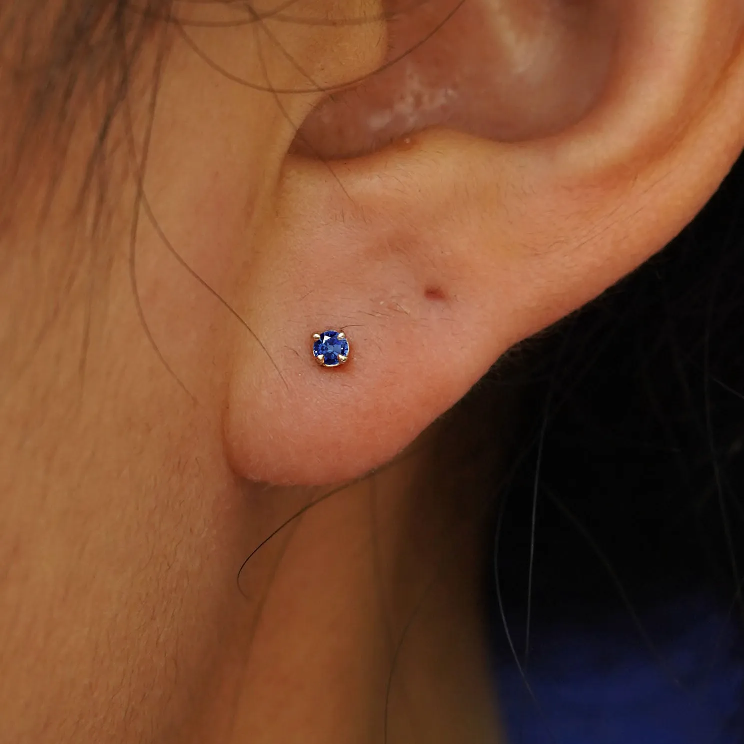 2mm Gemstone Earring