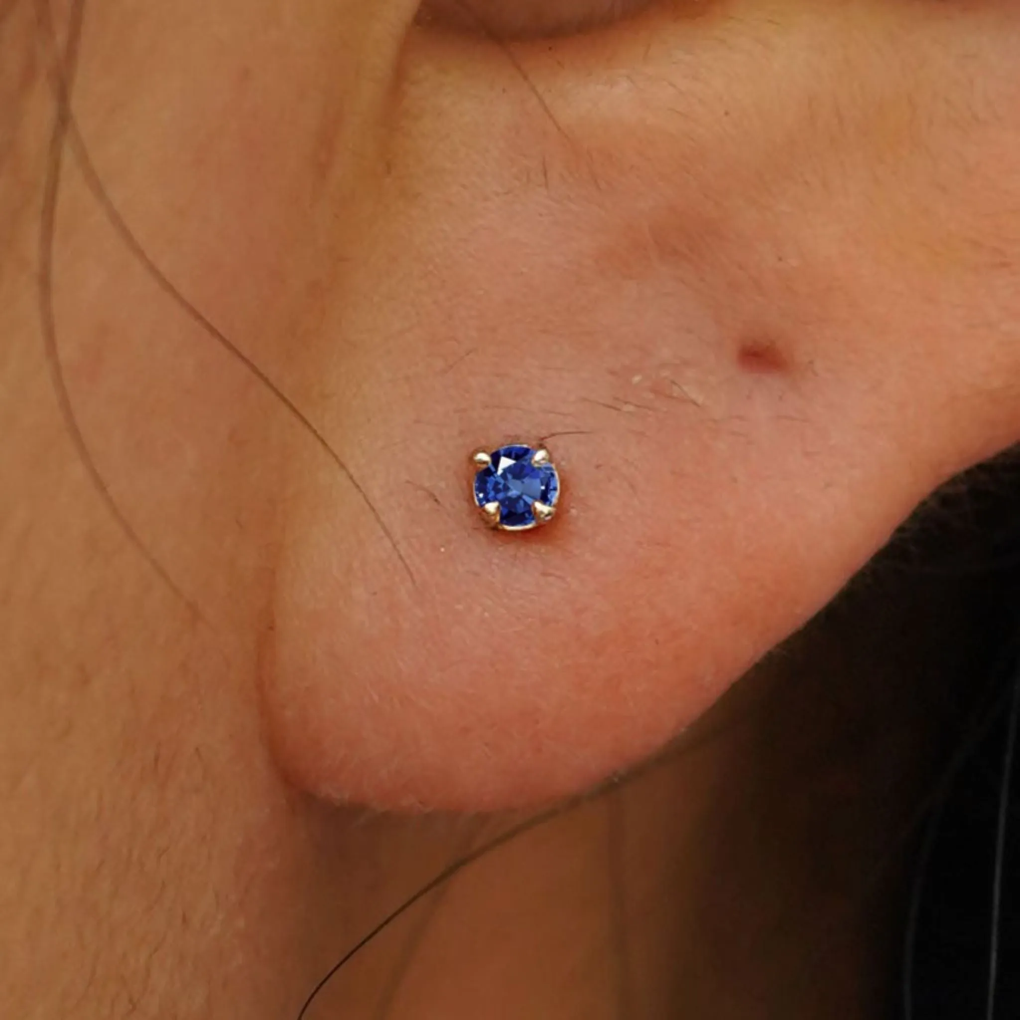2mm Gemstone Earring