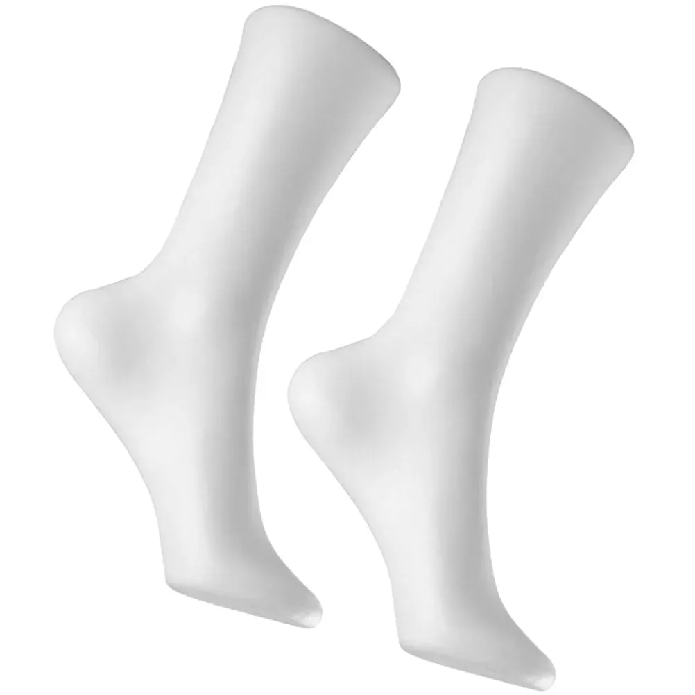 2pcs Foot Sock Mannequin Foot Mold Women'S Socks Photo Display Short