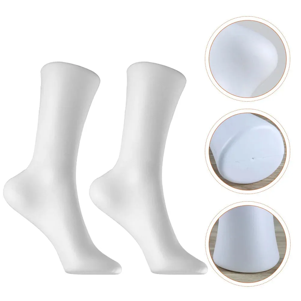 2pcs Foot Sock Mannequin Foot Mold Women'S Socks Photo Display Short