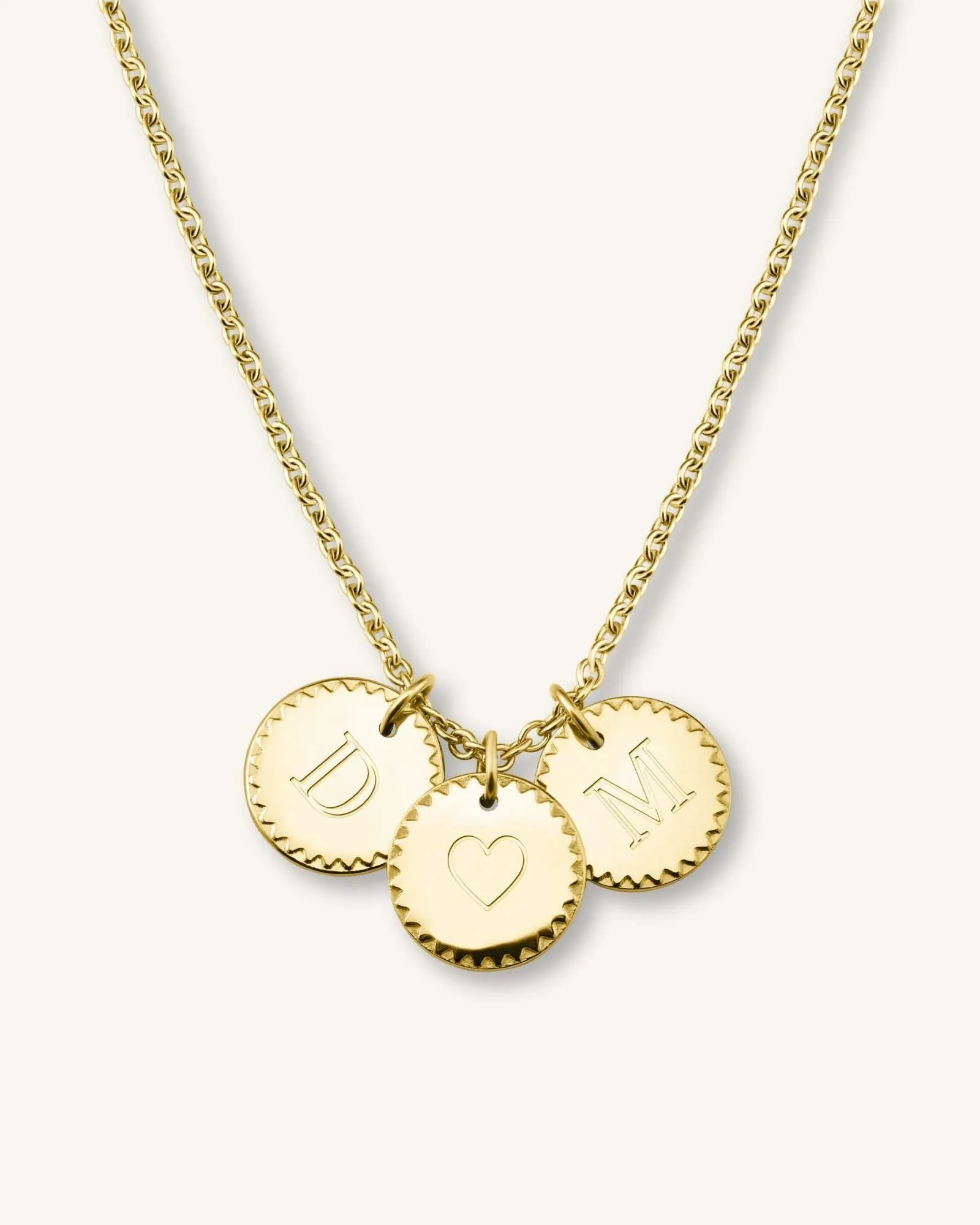 3 Coin Charm Necklace
