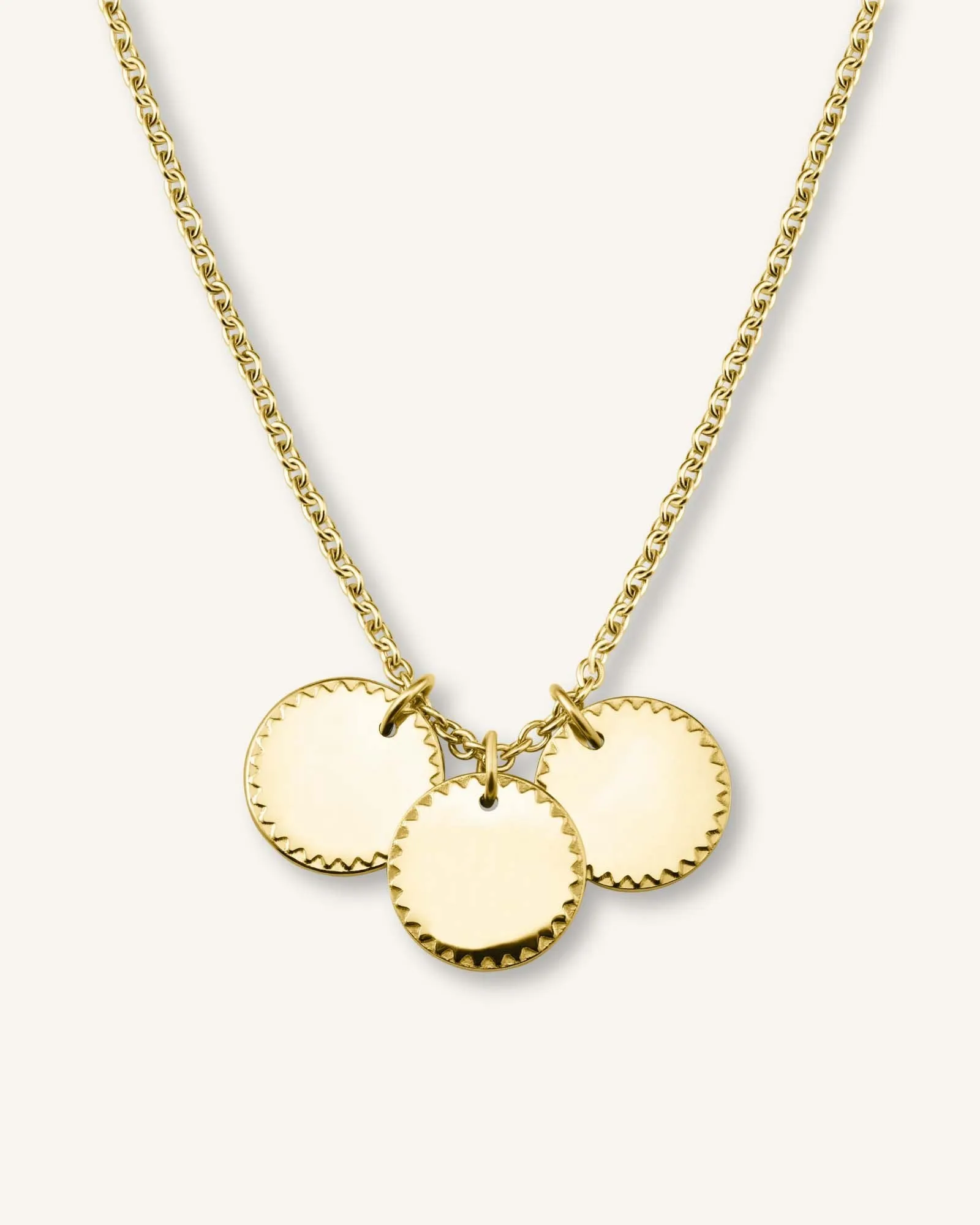3 Coin Charm Necklace