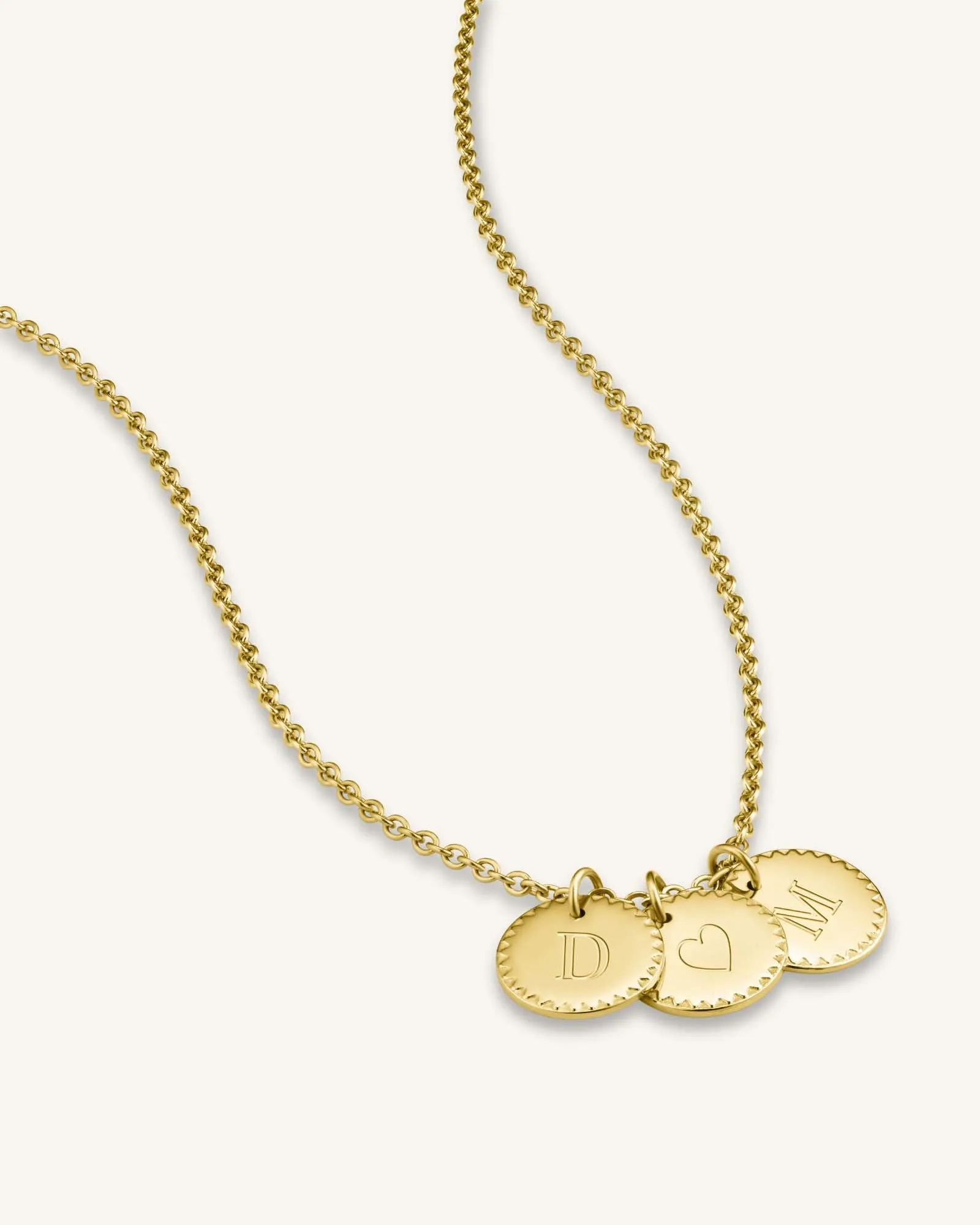3 Coin Charm Necklace