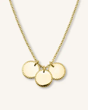 3 Coin Charm Necklace