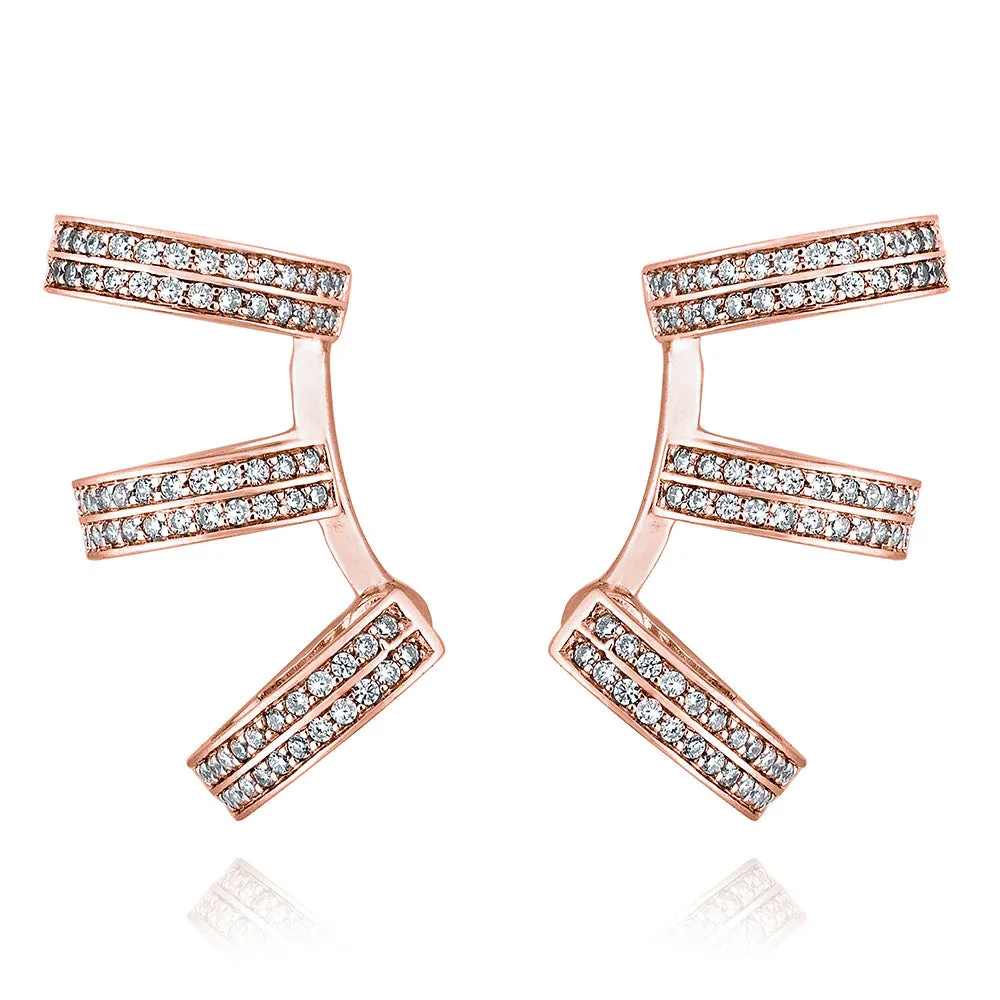 3-Hoop Earring - Pinkgold