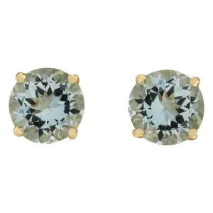 3.00 Carat Natural Aquamarine 14K Yellow Gold Earrings