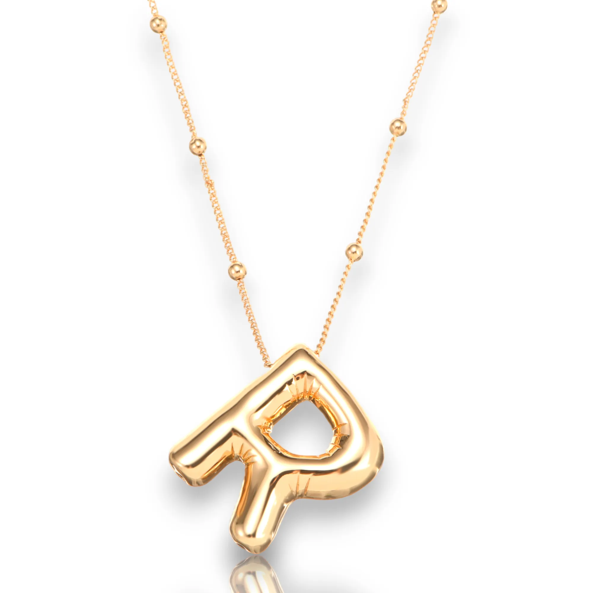 3D Personalized Bubble Initial Necklace