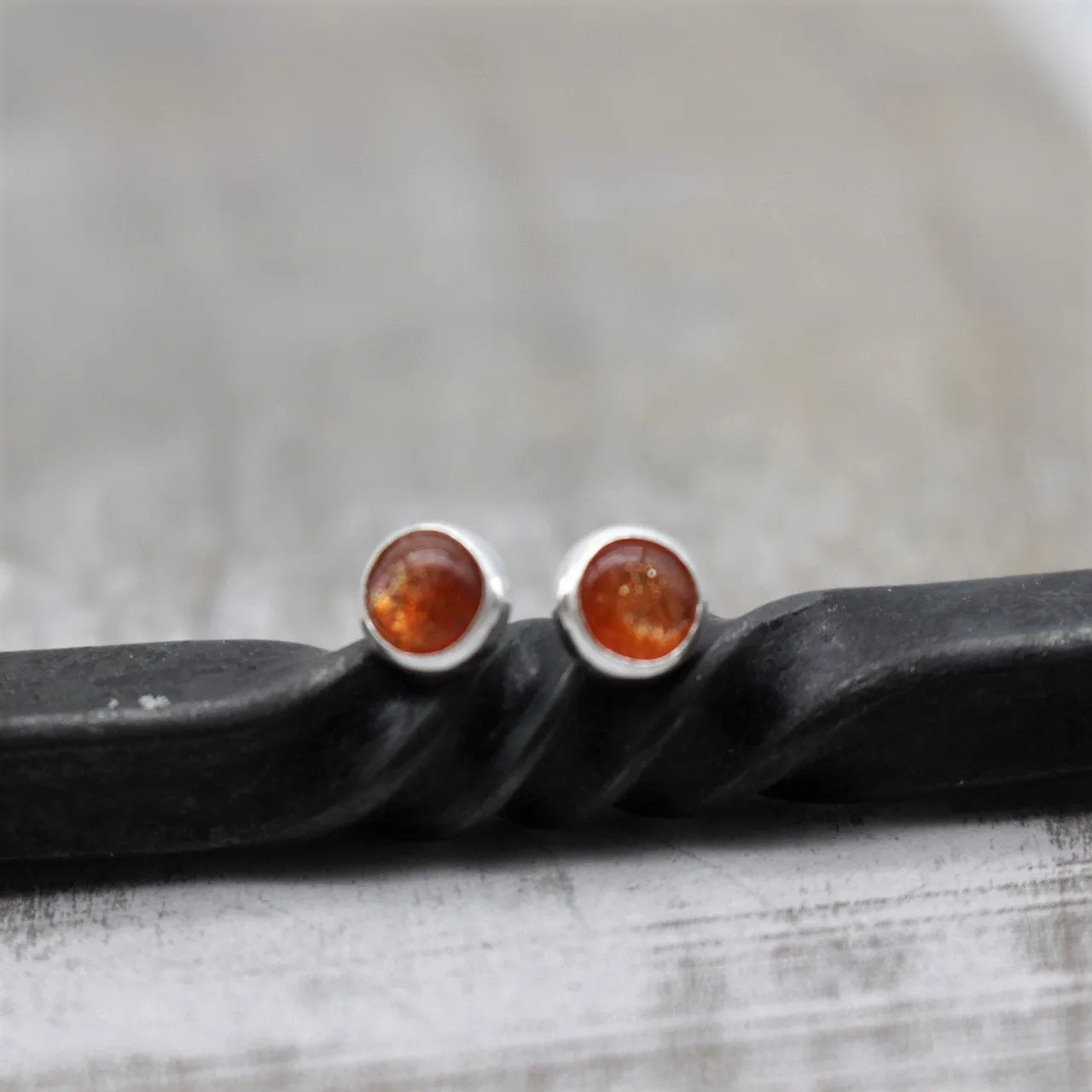 5mm Sunstone Studs Earrings