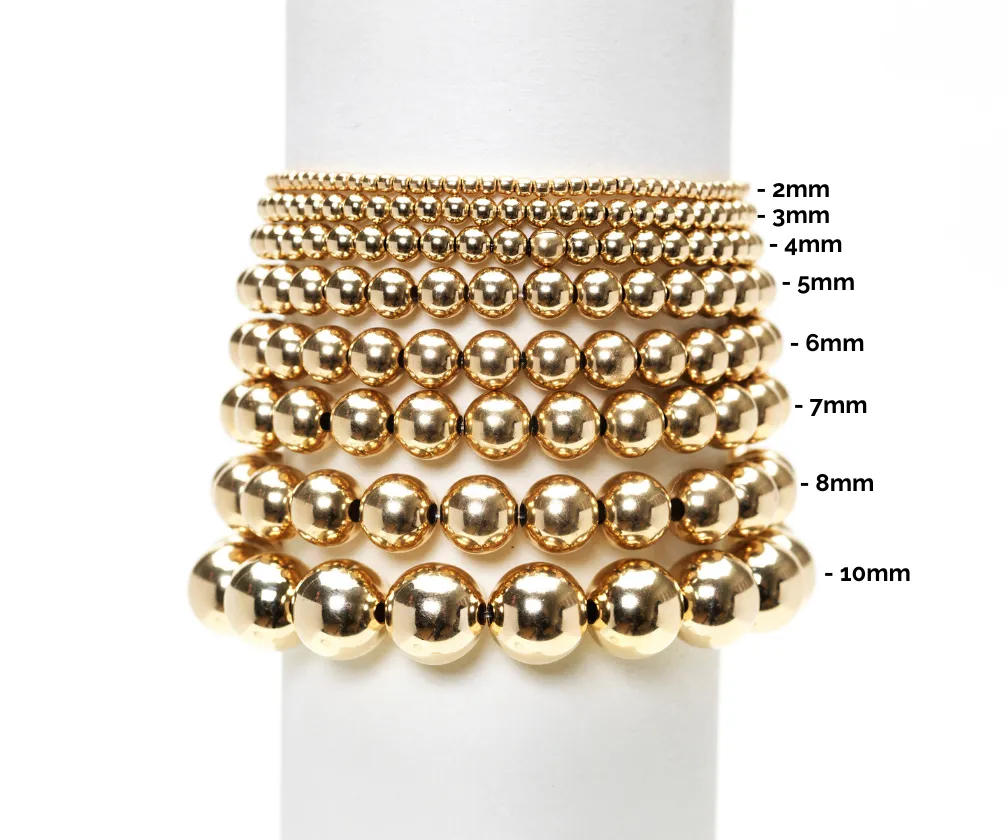 6mm Yellow Gold with 7mm Sterling Silver Bracelet