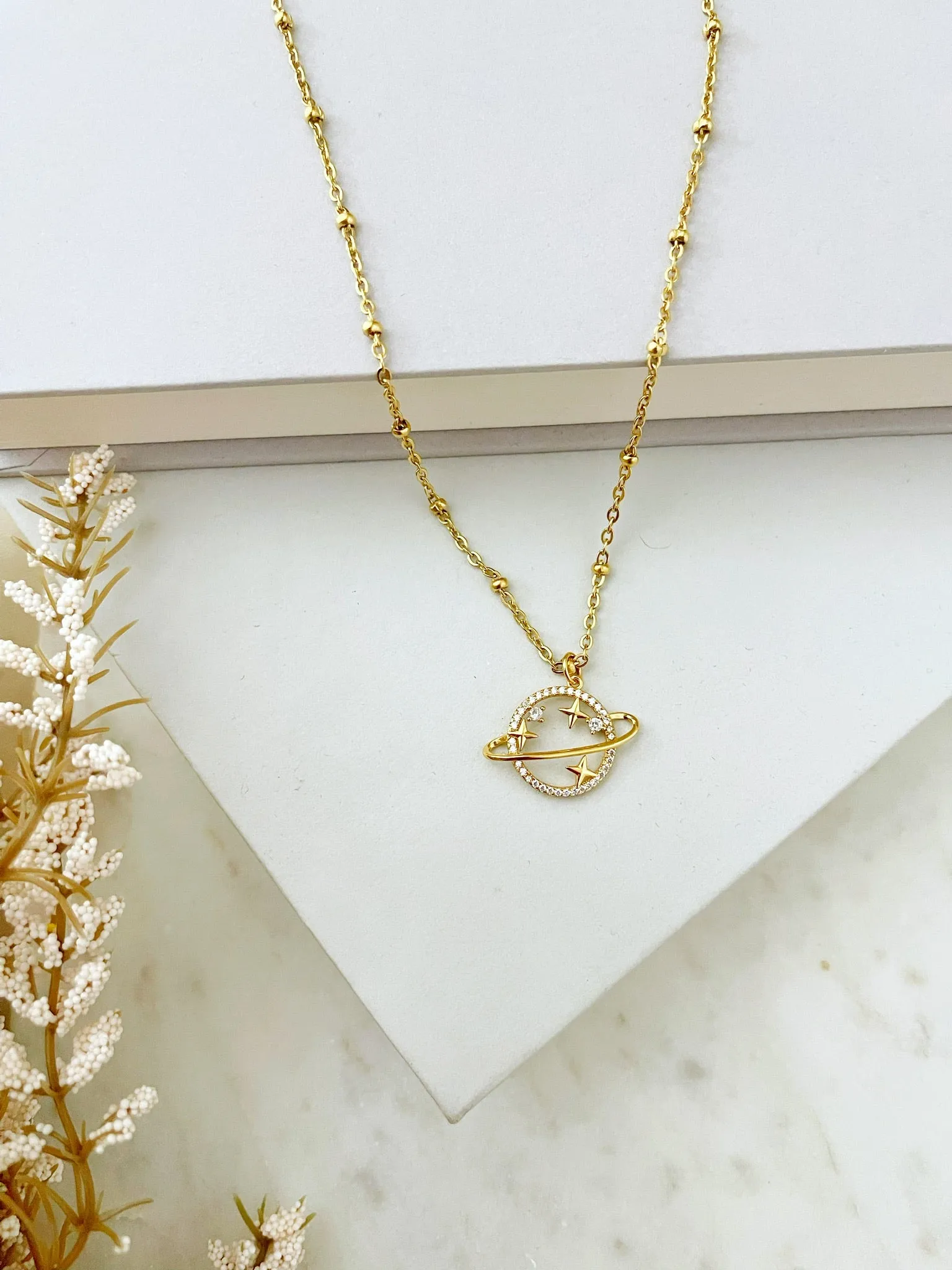 8853JN - Moon and Stars Necklace