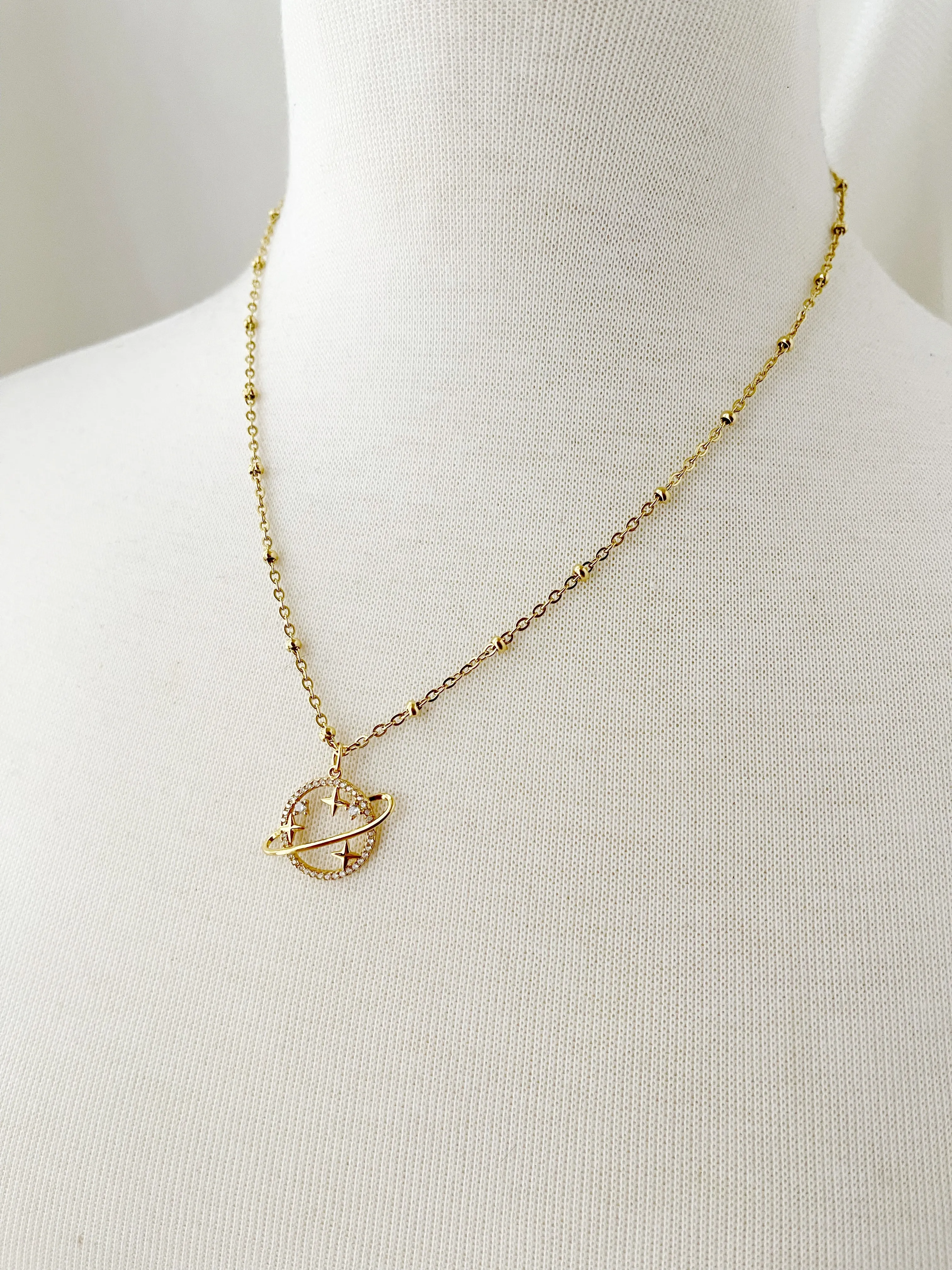 8853JN - Moon and Stars Necklace
