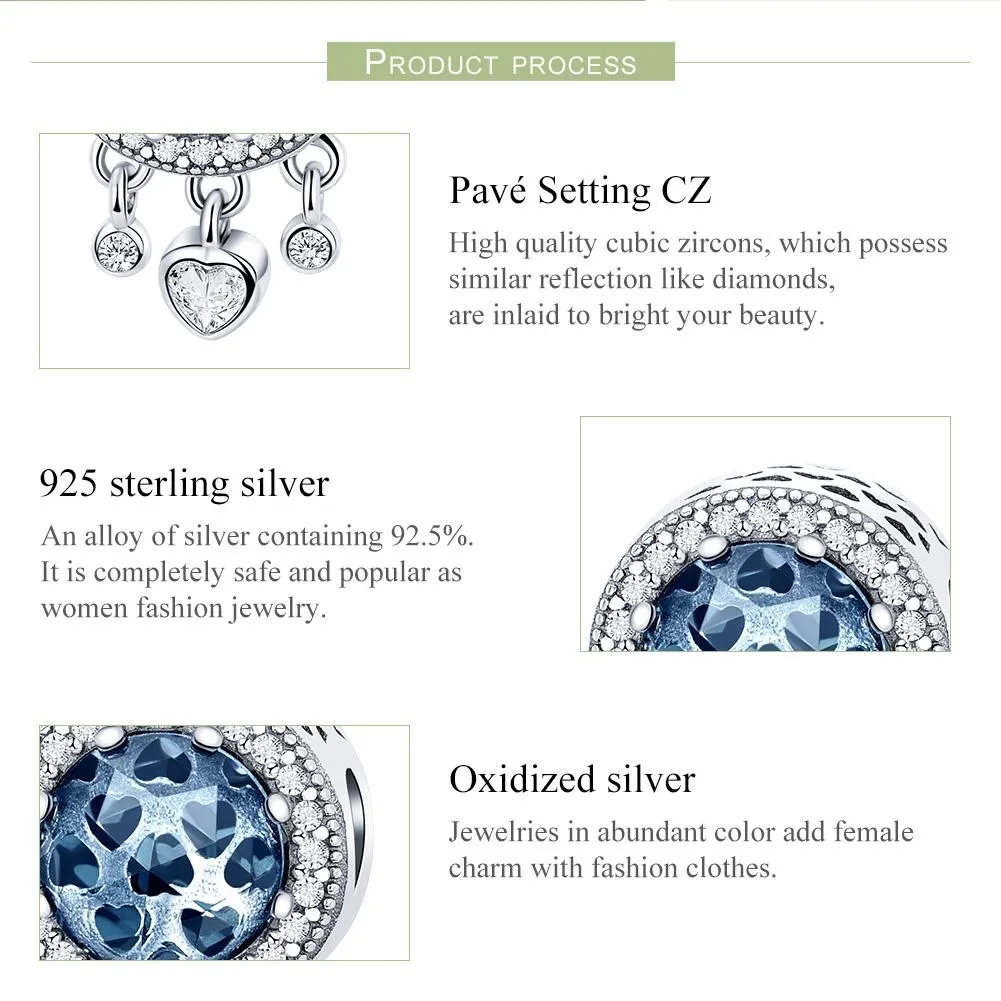 925 Sterling Silver Blue Beaded Bracelet Kit Pure Accessories