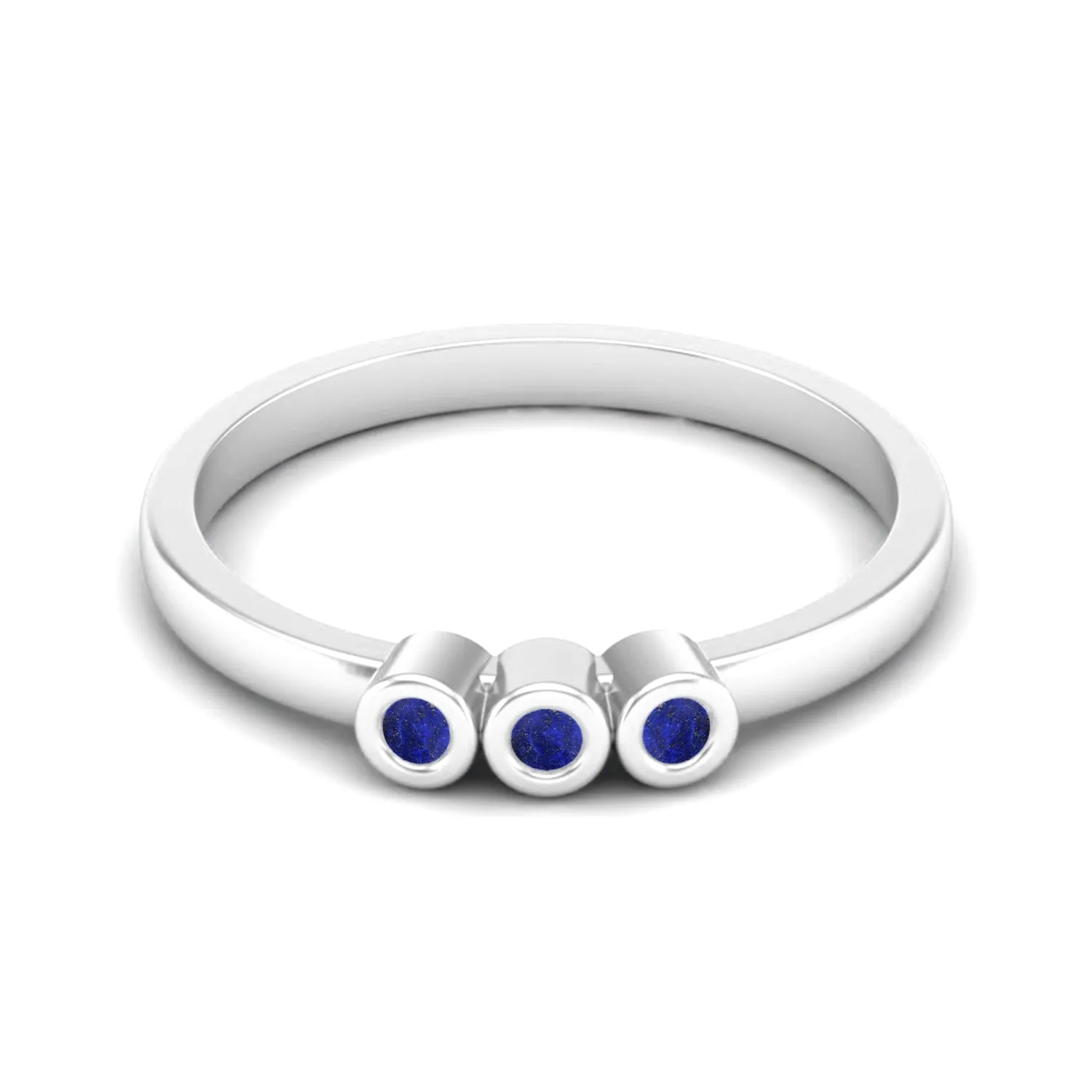 925 Sterling Silver Lapis Lazuli Minimalist Wedding Ring Unique Dainty Delicate Bridal Ring