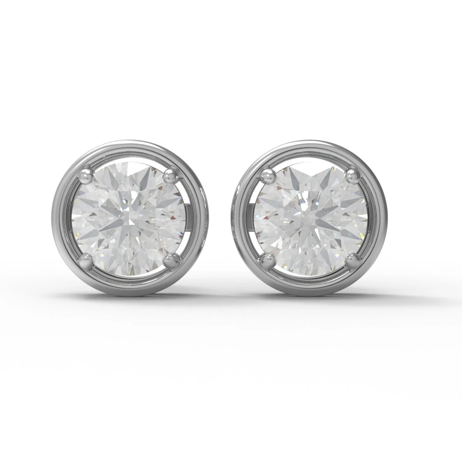 925 Sterling Silver Moissanite E Color VS1 Clarity Brilliant Cut Earrings For Women