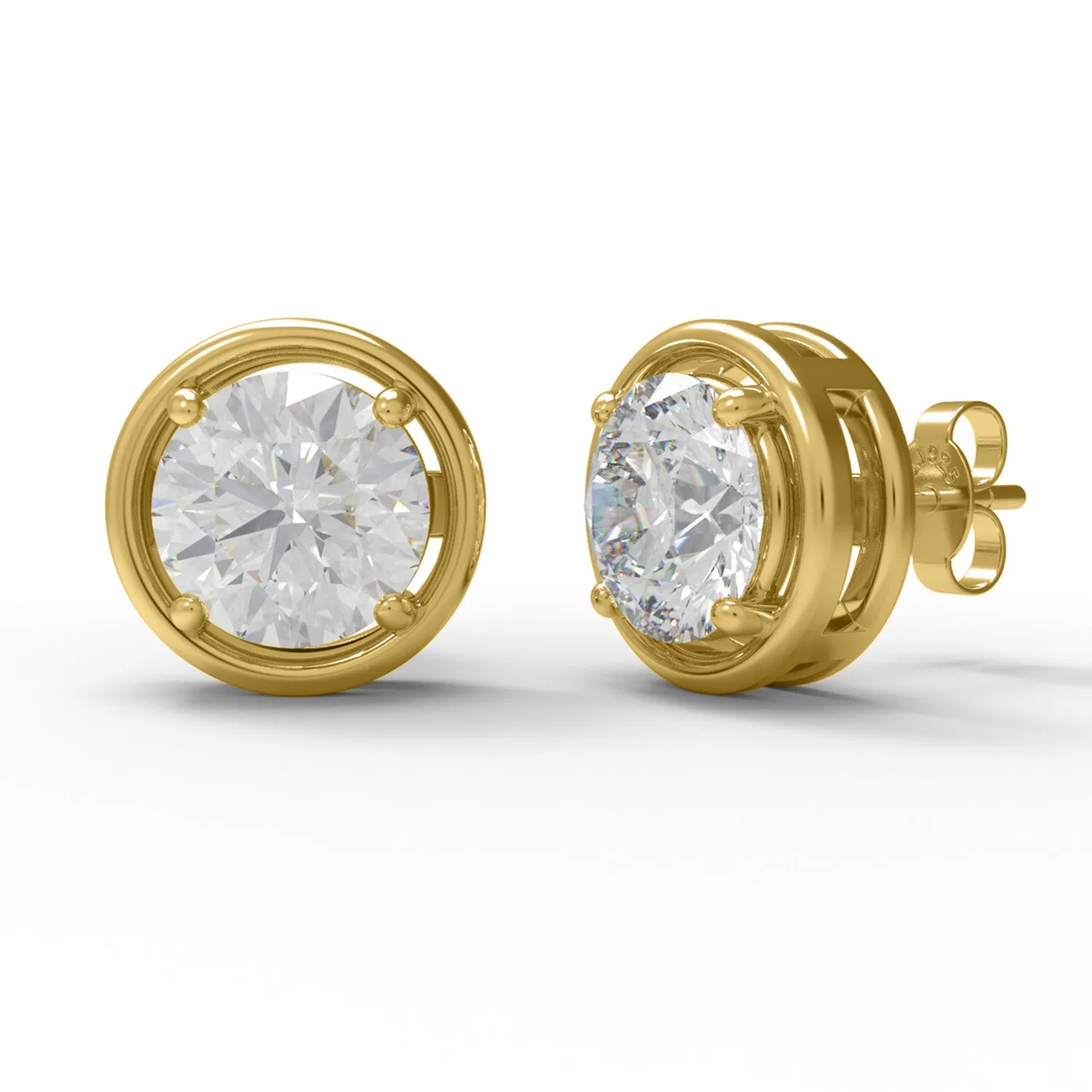 925 Sterling Silver Moissanite E Color VS1 Clarity Brilliant Cut Earrings For Women