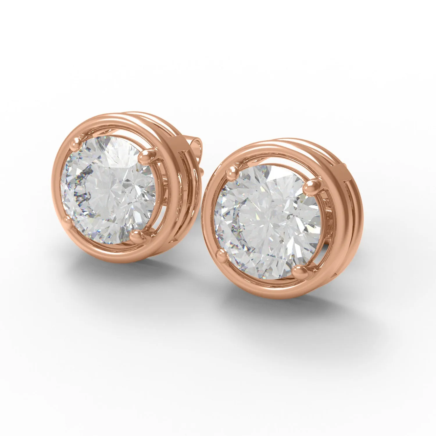 925 Sterling Silver Moissanite E Color VS1 Clarity Brilliant Cut Earrings For Women