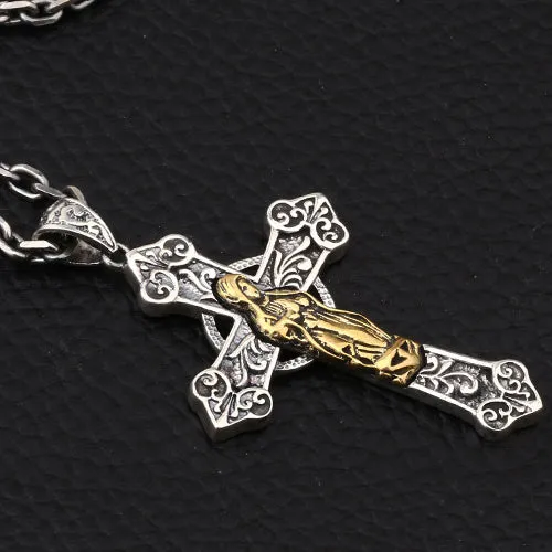 925 Sterling Silver Pendant Gothic Cross Jewelry