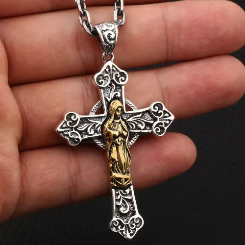 925 Sterling Silver Pendant Gothic Cross Jewelry