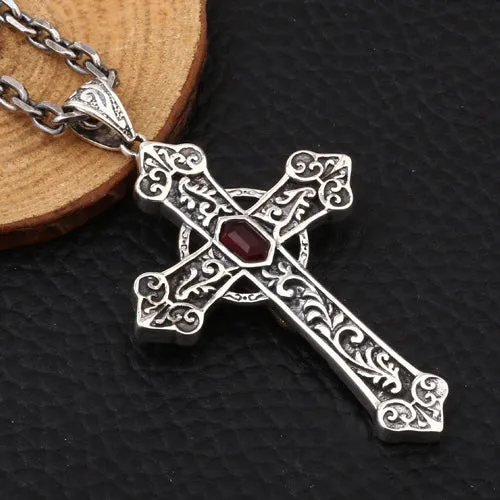 925 Sterling Silver Pendant Gothic Cross Jewelry