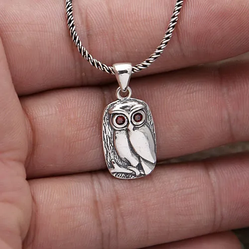 925 Sterling Silver Pendant Owl Jewelry