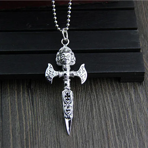 925 Sterling Silver Pendant Religious Vajra Jewelry
