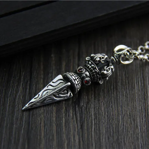 925 Sterling Silver Pendant  Vajra Religious Jewelry