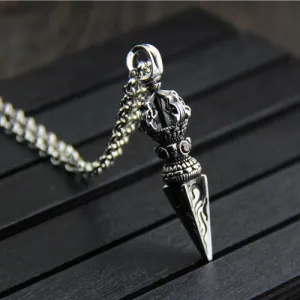 925 Sterling Silver Pendant  Vajra Religious Jewelry