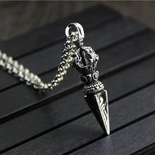 925 Sterling Silver Pendant  Vajra Religious Jewelry