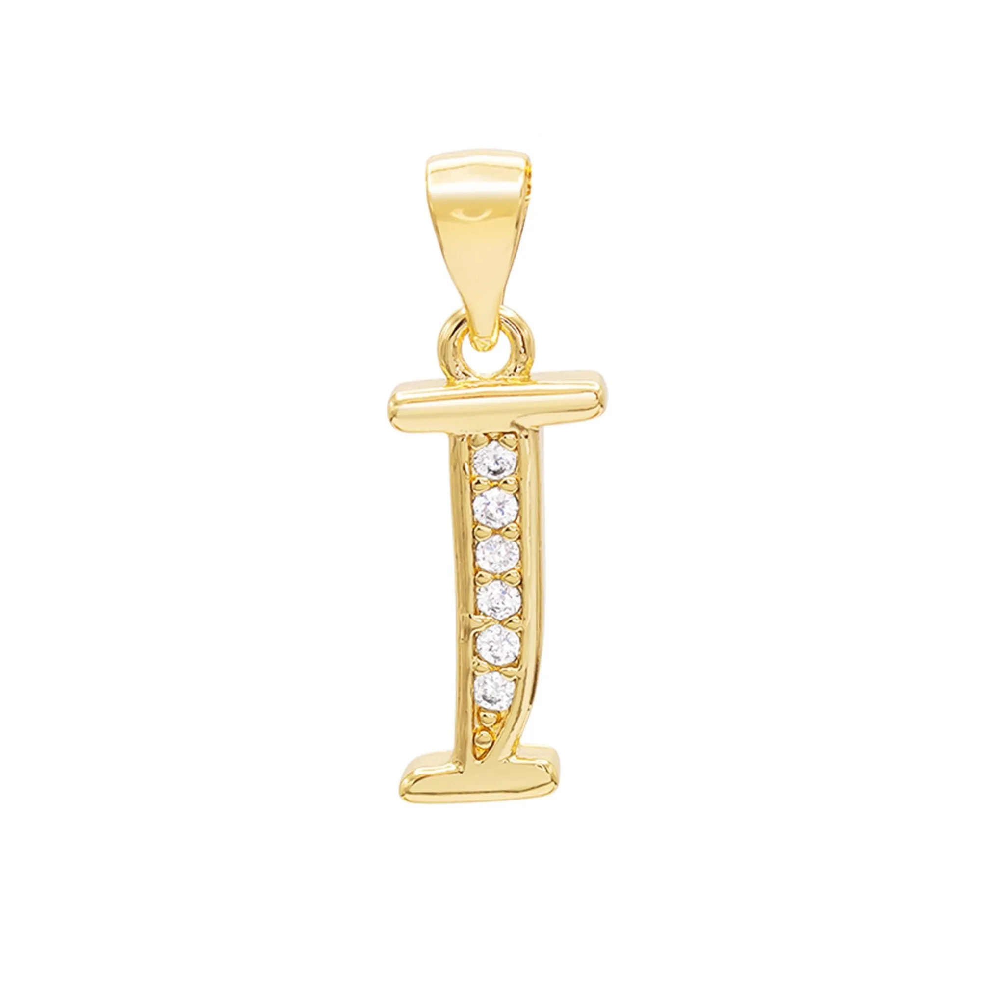 A-Z Initial Letter Pendant 14K Gold Filled Cubic Zirconia Figaro Chain Anklet 10" Set 2.4 mm  Women Jewelry