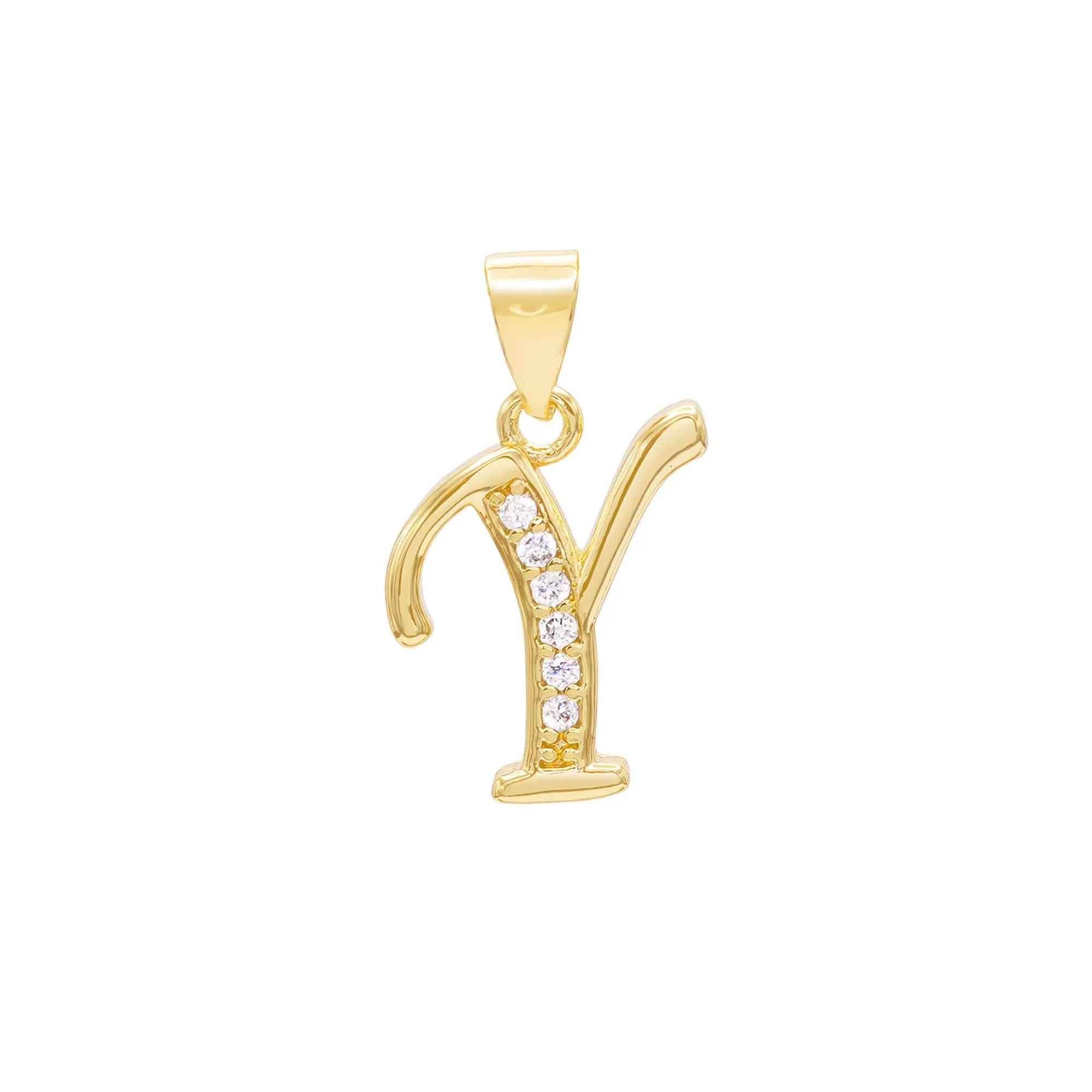 A-Z Initial Letter Pendant 14K Gold Filled Cubic Zirconia Figaro Chain Anklet 10" Set 2.4 mm  Women Jewelry