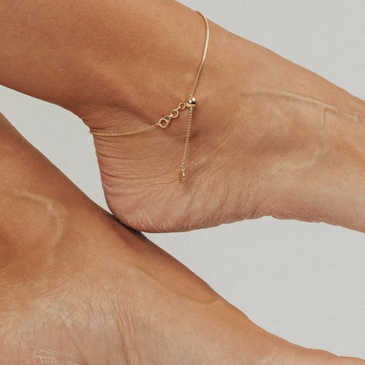 Adjustable Venezia Box Anklet