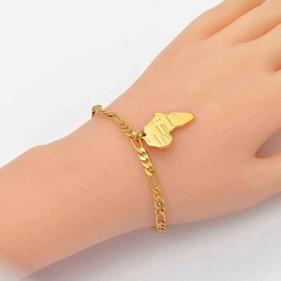 African map bracelet