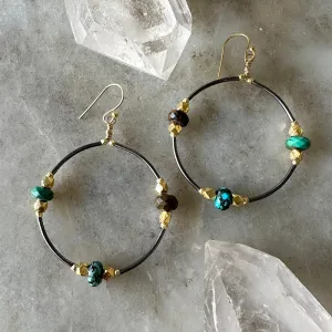 Alania Turquoise Hoop Earrings