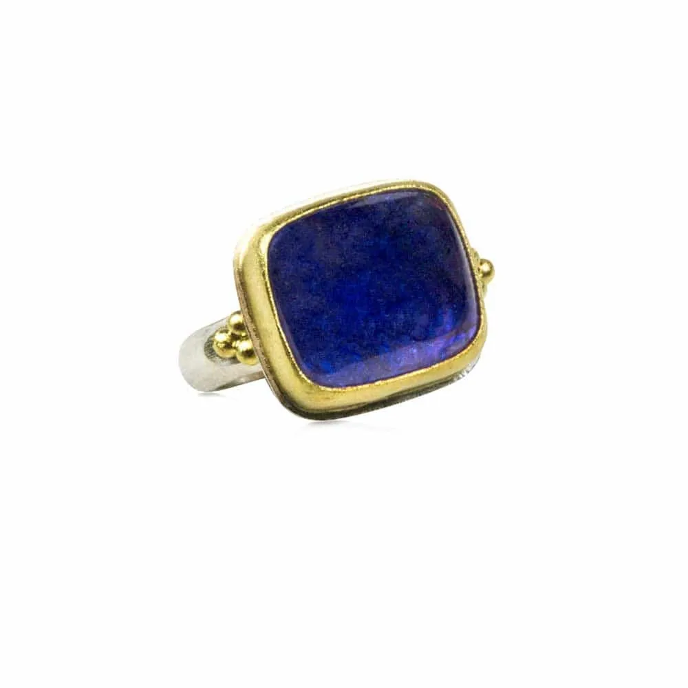 Alexa Ring - Tanzanite Cabochon with 22K Granulation