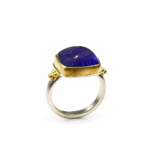 Alexa Ring - Tanzanite Cabochon with 22K Granulation