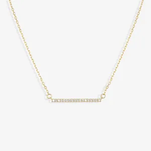 Alicia Pavé Crystal Bar Pendant Necklace