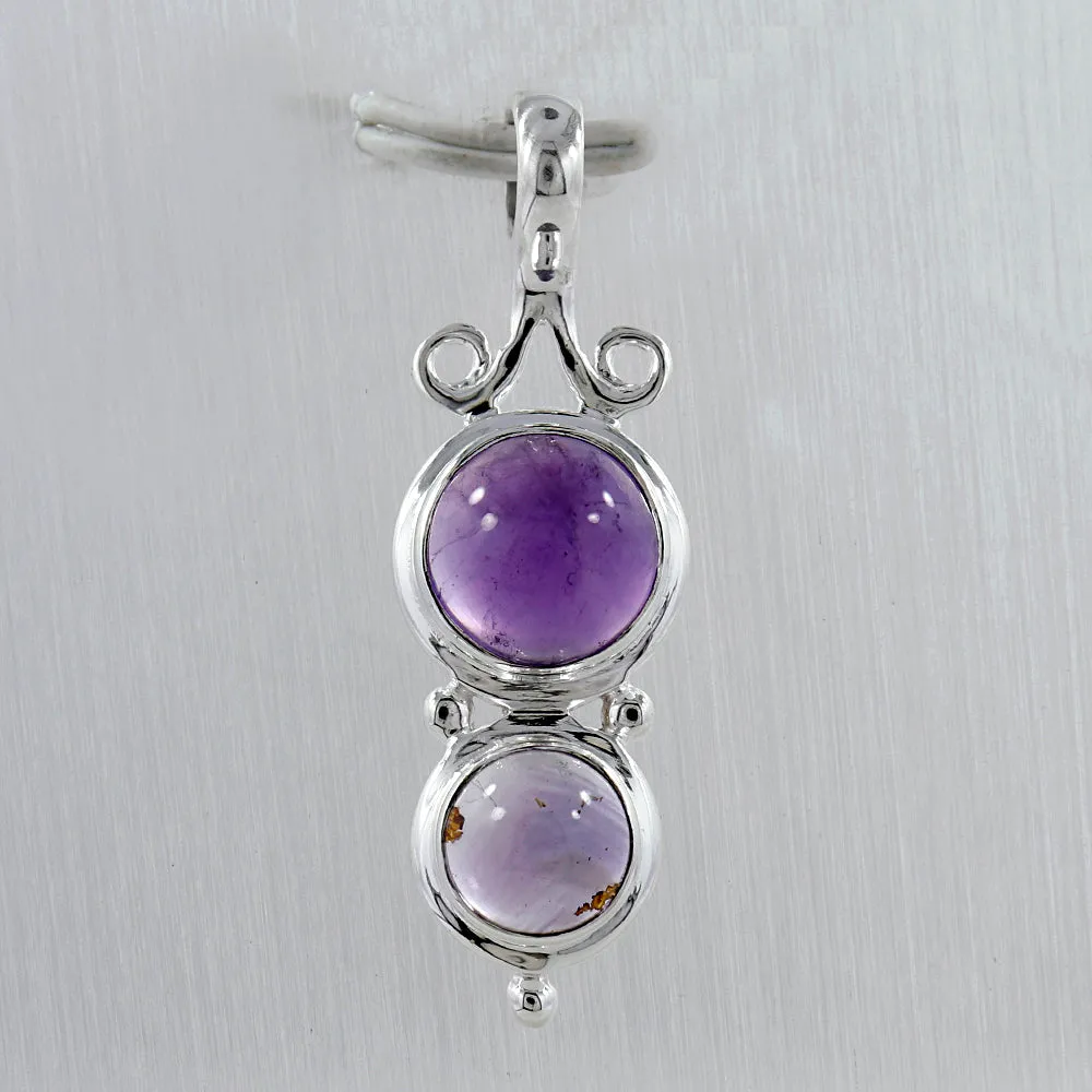 Amethyst Gemstone Silver Pendant