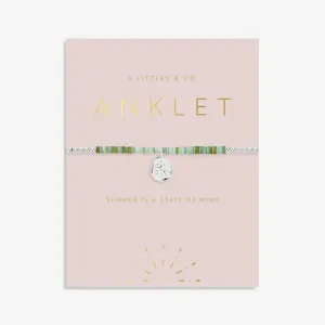 Anklet Green Shell Silver Star