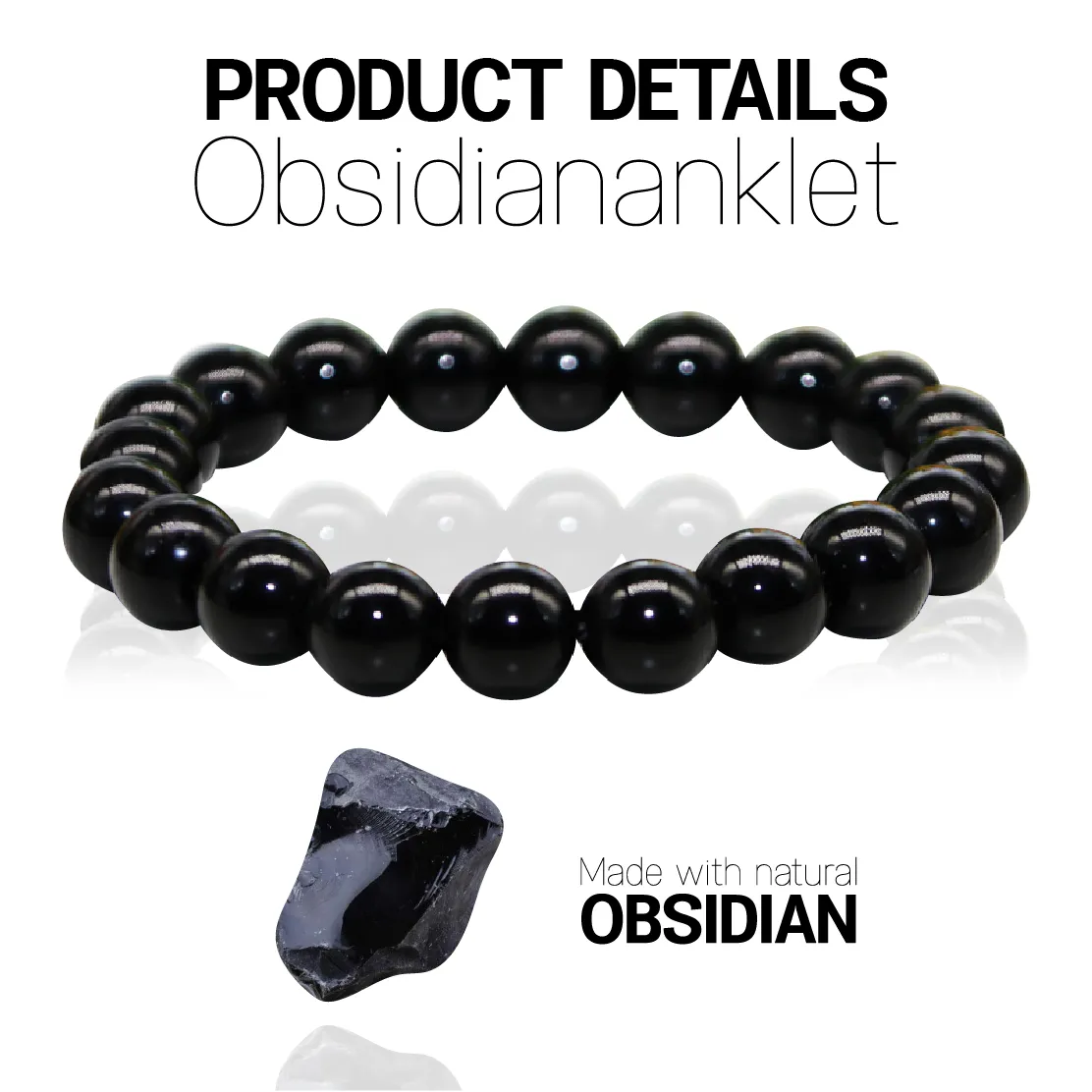 🔥🔥AntiSwelling Black Obsidian SlimmingAnklet