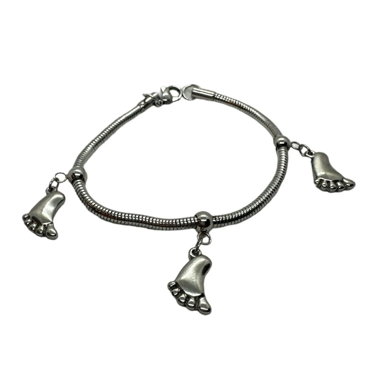 BeachJewelry.com - 'Triple Foot Print' Bracelet (#BJ_Bracelet107)